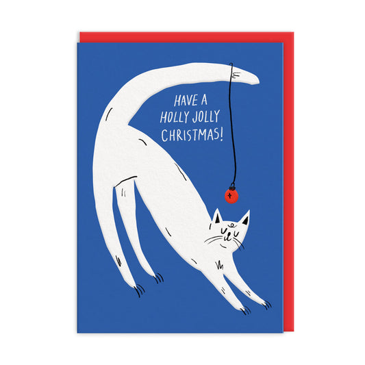 Jolly Christmas Cat Greeting Card (12896)