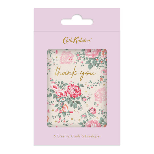 Hackney Rose Mini Greeting Card (Pack of 6) (13922)