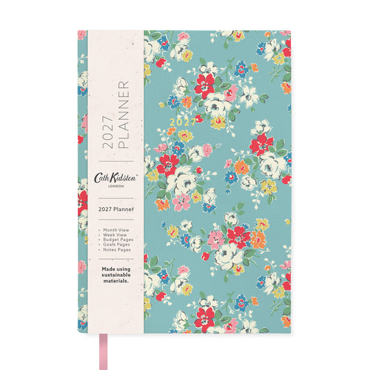 2027 Clifton Rose Blue Diary (A5) (13632)