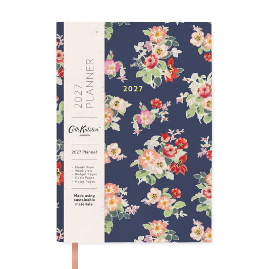 2027 Floral Navy Diary (A5) (13633)