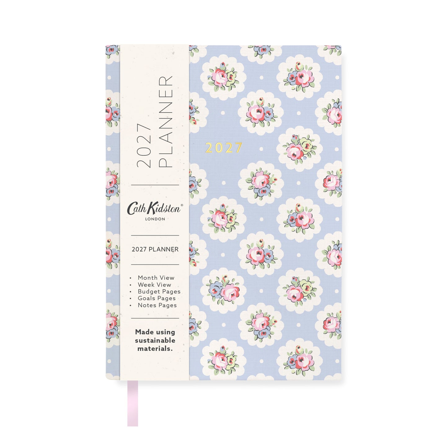 2027 Rose and Spots Blue Diary (A6) (13636)