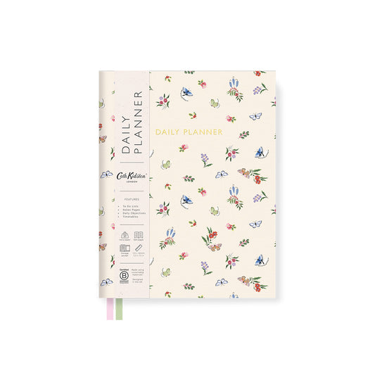 Pink Butterfly Fabric Daily Planner (B6) (14113)