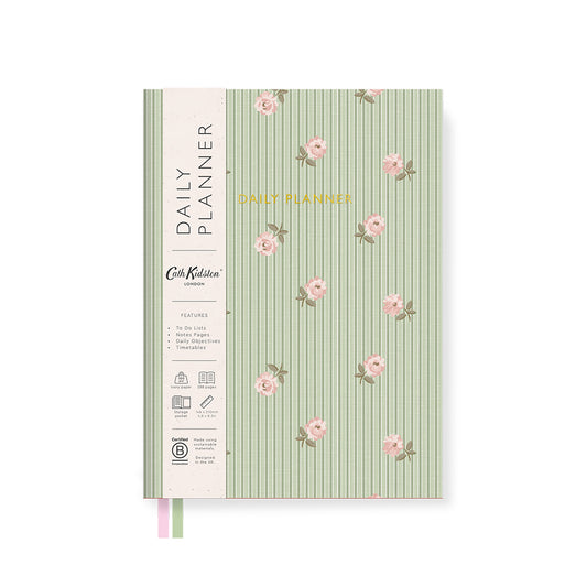 Roses and Stripes Fabric Daily Planner (A5) (14111)