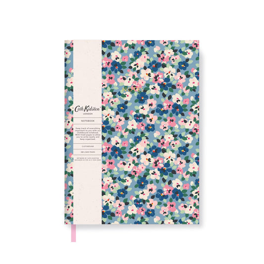 Cath Kidston Painted Pansies Linen Notebook (10475)