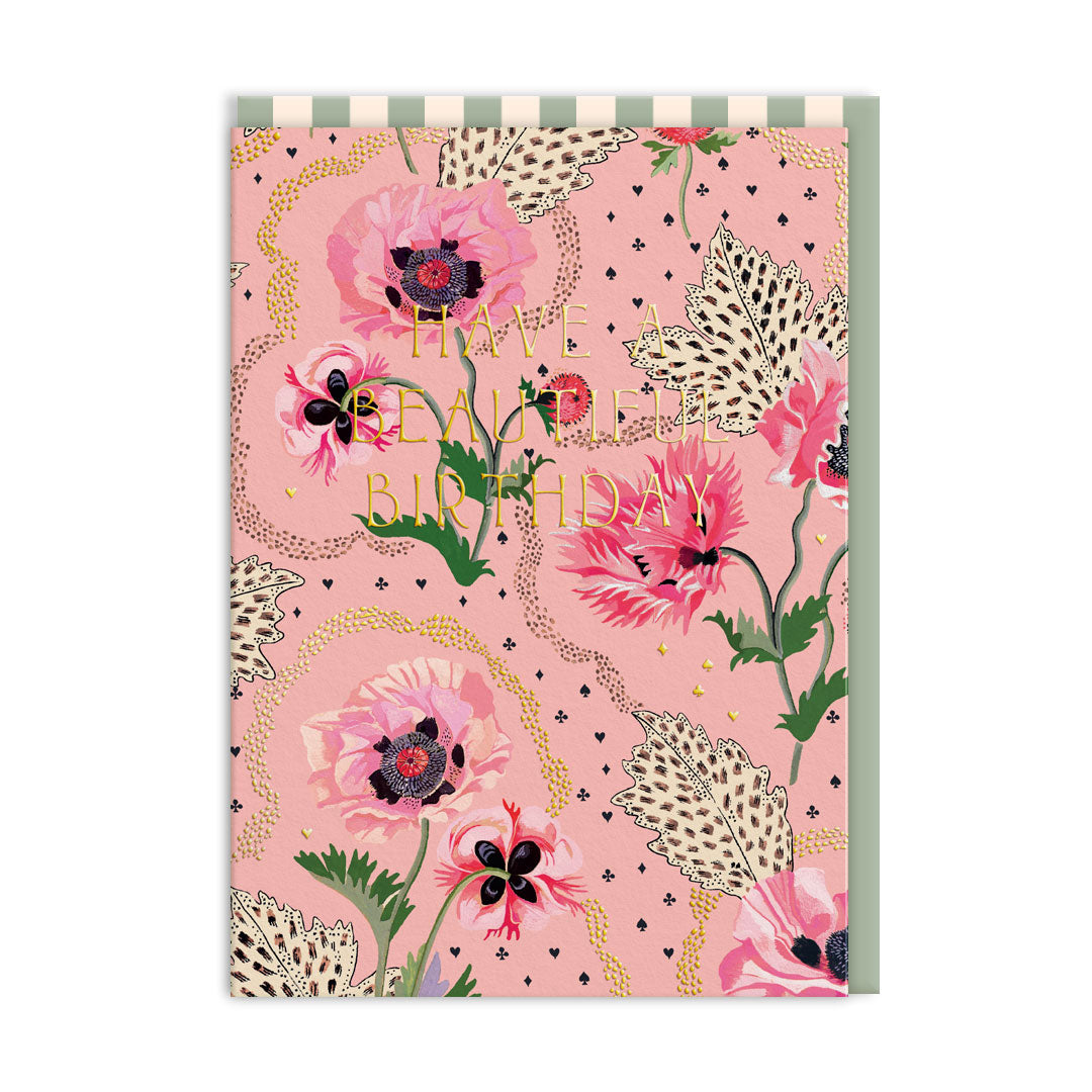 Cath Kidston Beautiful Poppies Birthday Card (11514)