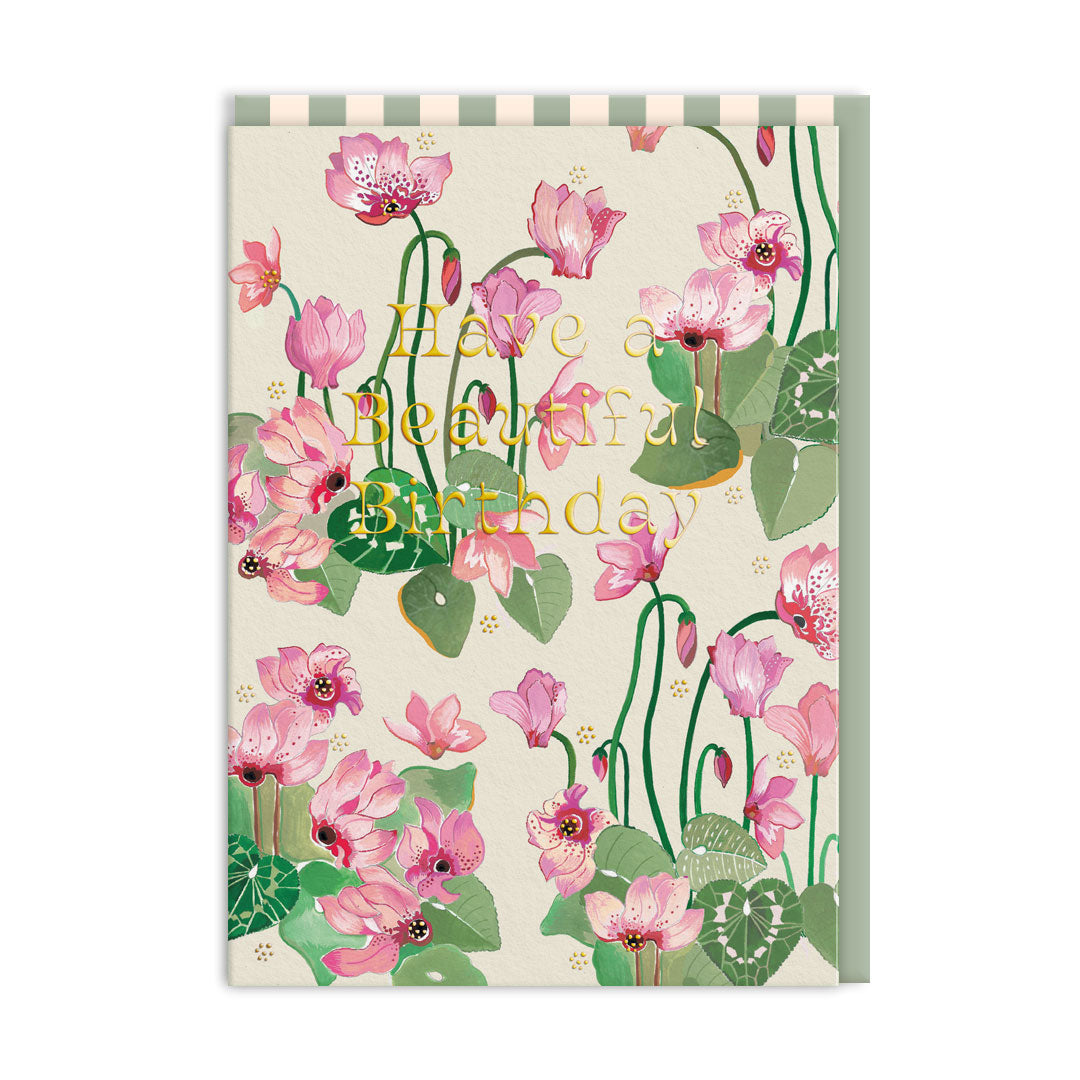 Cath Kidston Beautiful Birthday Cyclamen Card (11516)