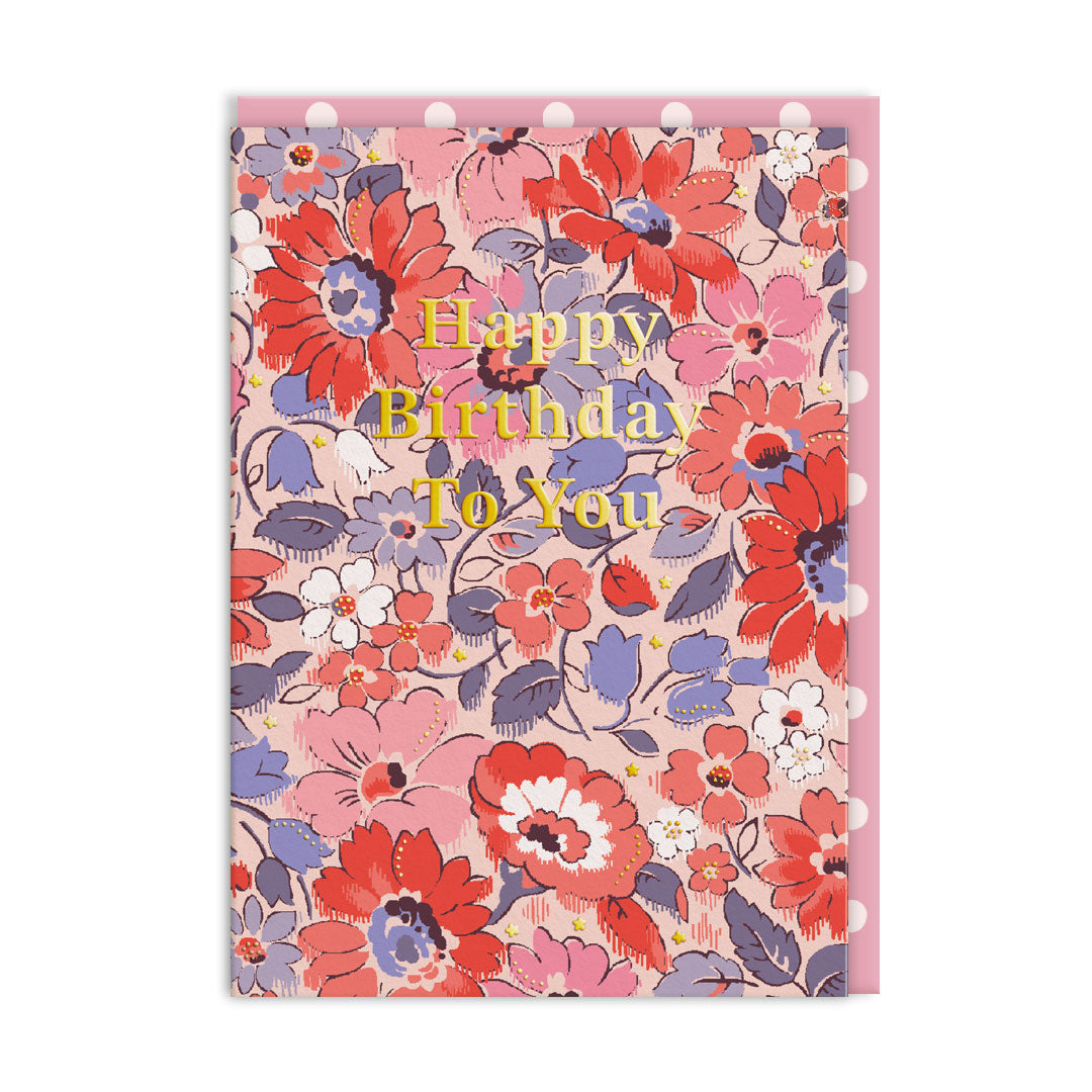 Cath Kidston Archive Ditsy Happy Birthday Card (11519)