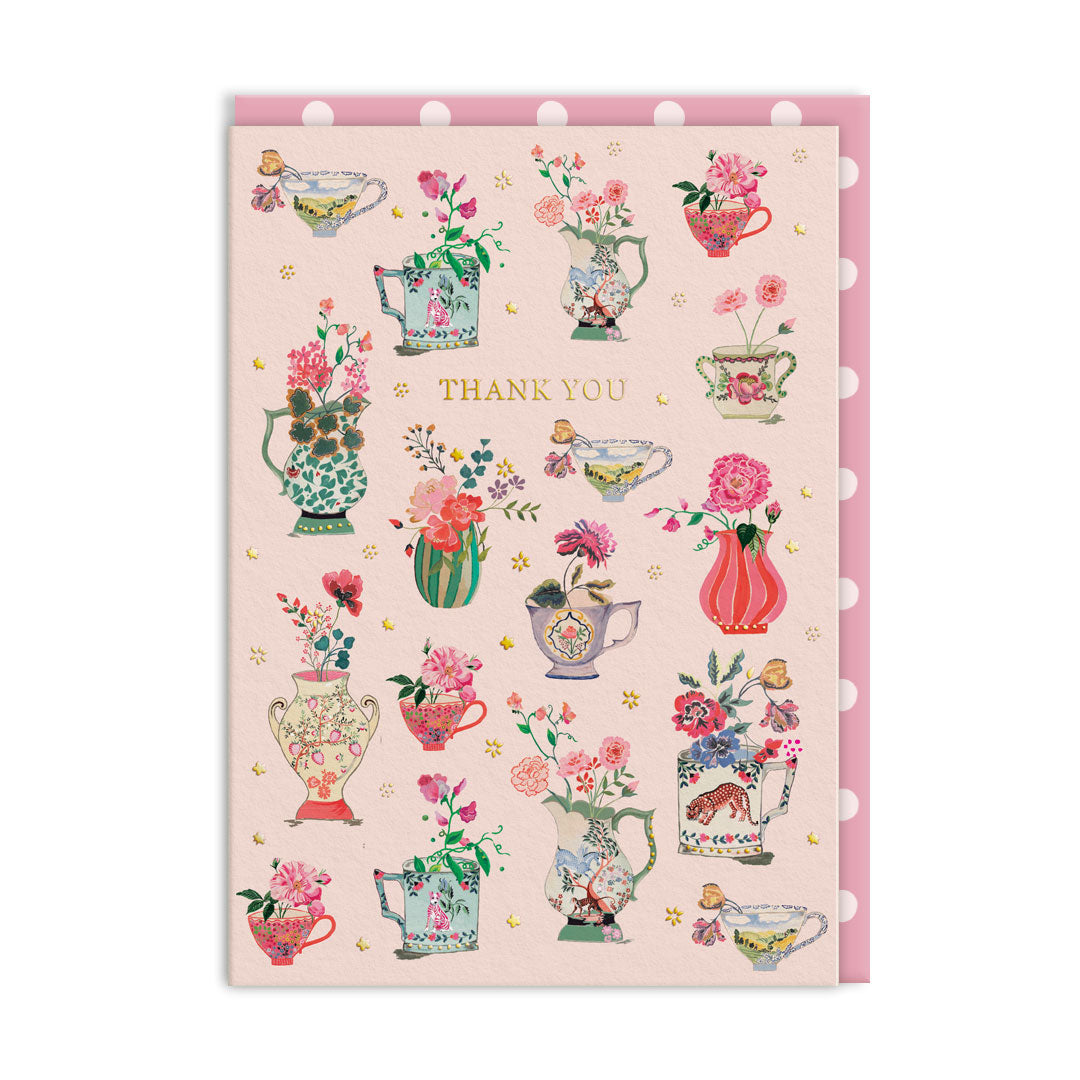 Cath Kidston Thank you Vases Card (11523)