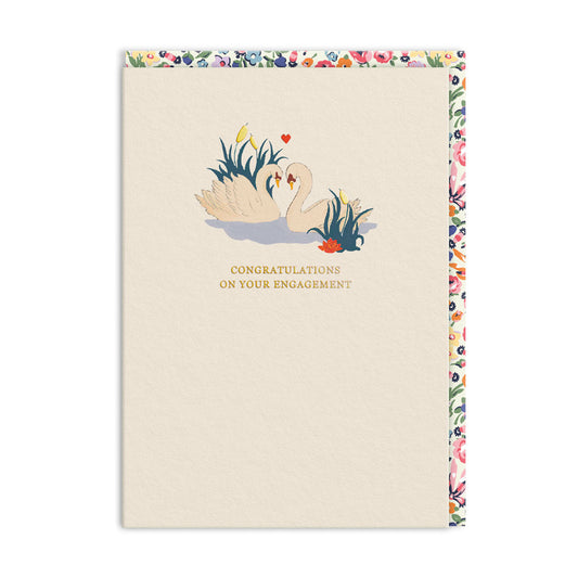 Cath Kidston Swans On Your Engagement Card (11526)
