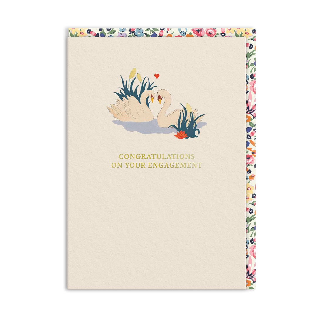 Cath Kidston Swans On Your Engagement Card (11526)