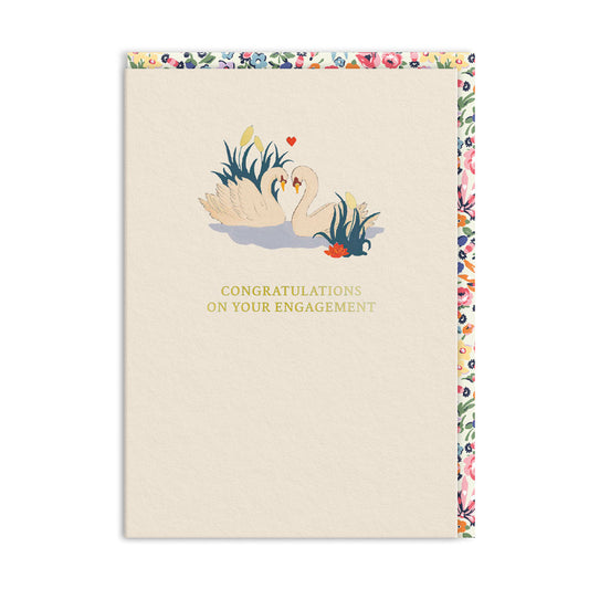 Cath Kidston Swans On Your Engagement Card (11526)