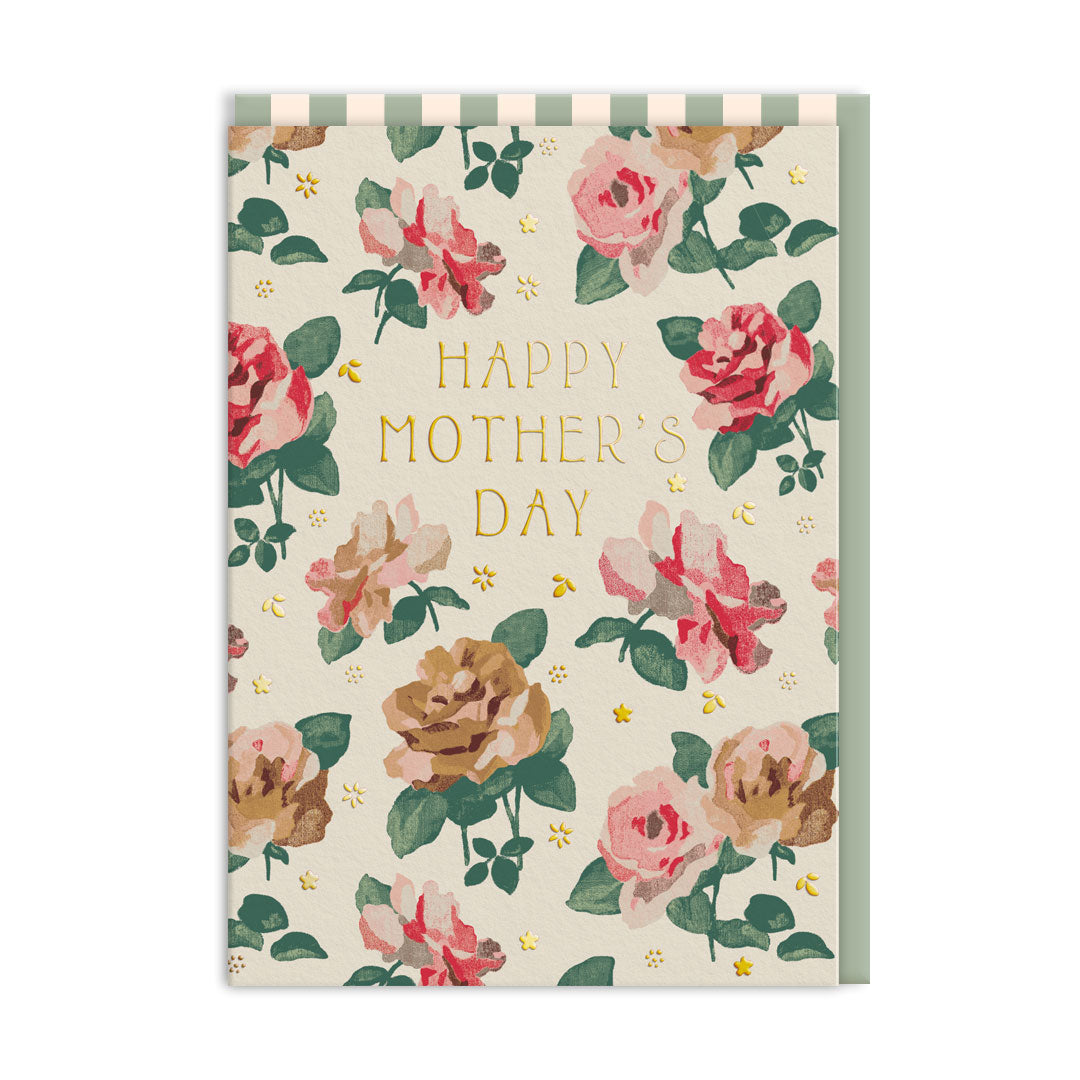Happy Mothers Day Archive Rose Greeting Card (12720)
