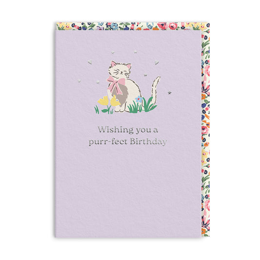 Purr-fect Birthday Cat Greeting Card (14402)