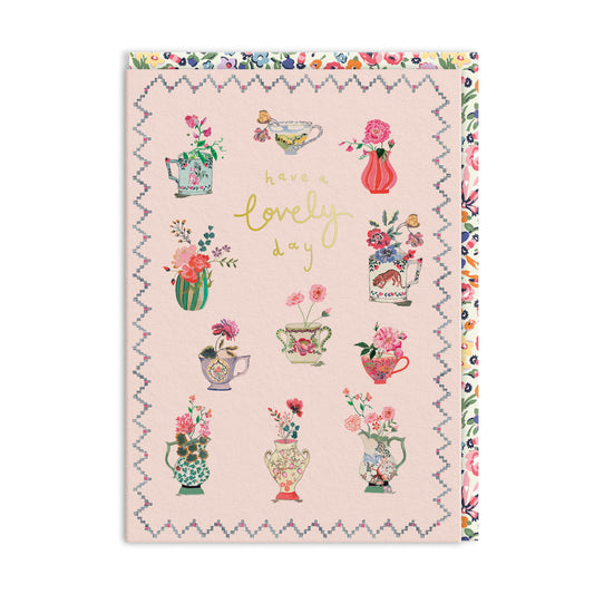 Cath Kidston Have a Lovely Day Vases Greeting Card (6441)