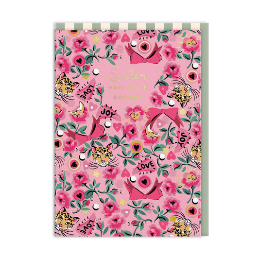 Cath Kidston Sister Pinball Ditsy Greeting Card (7178)