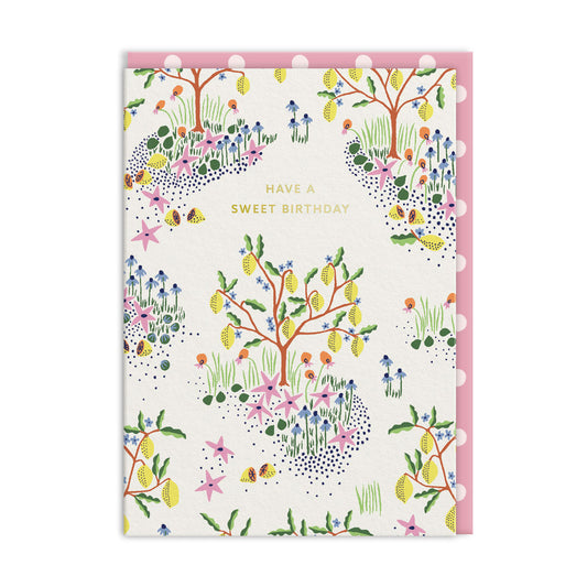 Cath Kidston Have a Sweet Birthday Lemon Trees Greeting Card (7466)