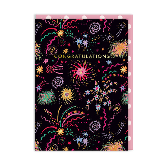 Fireworks Congratulations Card (9824)