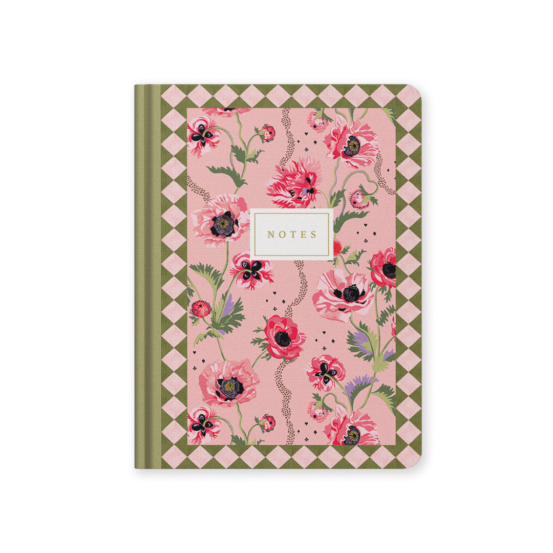 Pink Poppies Hardback Notebook (B6) (13170)
