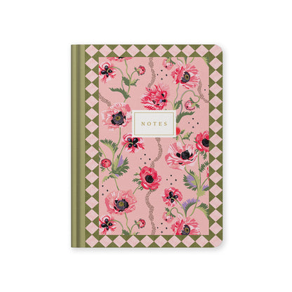 Pink Poppies Hardback Notebook (B6) (13170)