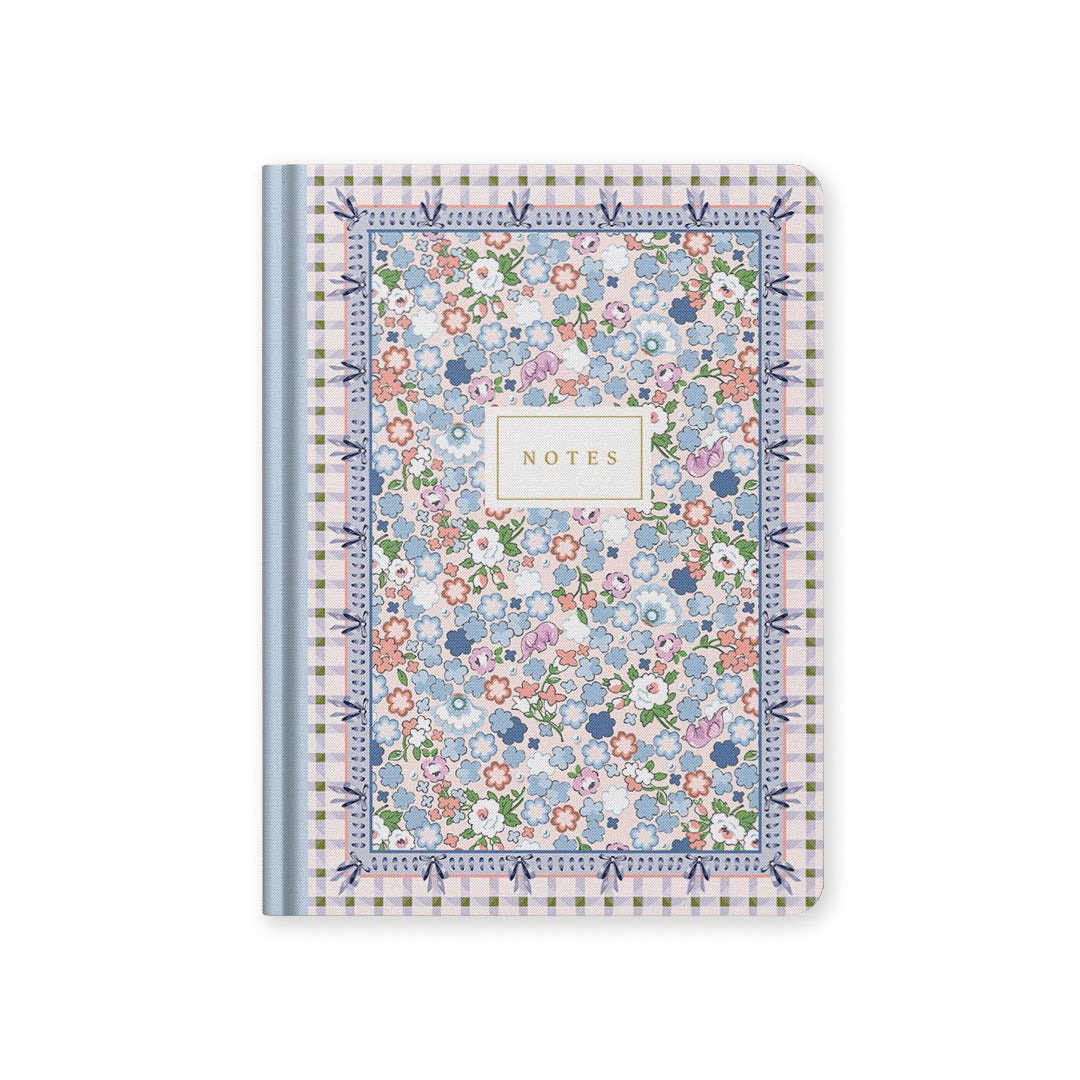 Cream Dreamy Ditsy Check Hardback Notebook (B6) (13171)