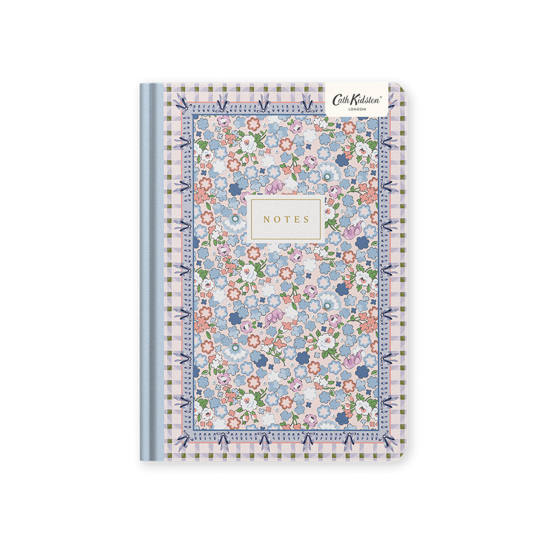 Cream Dreamy Ditsy Check Hardback Notebook (A5) (13212)