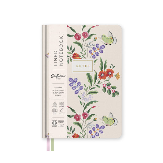 Cream Butterfly Hardback Notebook (A5) (14116)