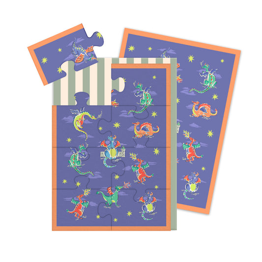 Dragons Jigsaw Greeting Card (12963)