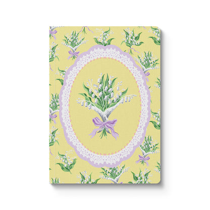 Yellow Lily of The Valley Vignette Premium Paperback Notebook (A5) (13165)