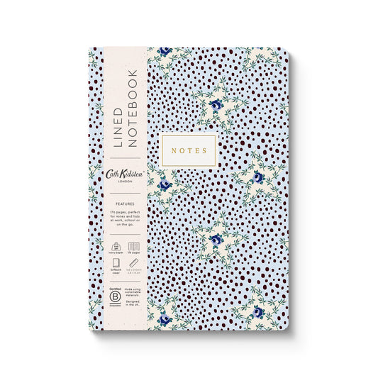 Blue Rose Dots Premium Paperback Notebook (A5) (14375)