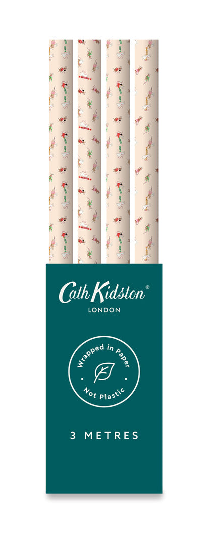Nutcracker Mice Cream Single Roll Wrap (13931)