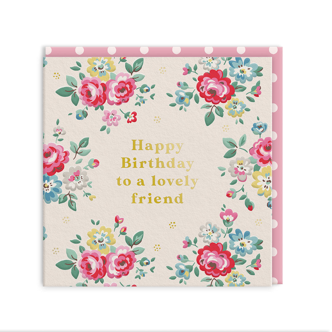 Friend Floral Mini Square Greeting Card (14278)