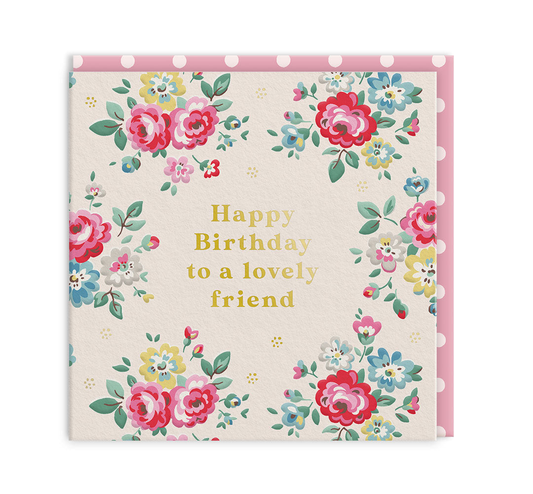 Friend Floral Mini Square Greeting Card (14278)