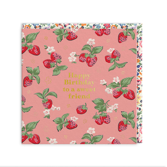 Strawberries Mini Square Greeting Card (14280)