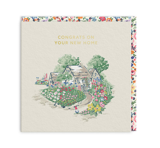 New Home Garden Mini Square Greeting Card (14284)