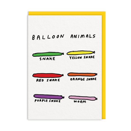 Balloon Animals Greeting Card (11487)