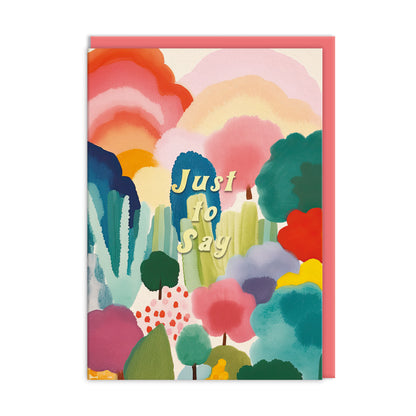 Just to Say Colourful Forest Thinking of You Card Set (10704)