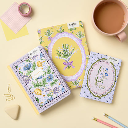 Yellow Lily of The Valley Vignette Premium Paperback Notebook (A6) (13169)