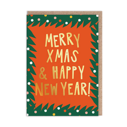 Merry Christmas Typographic Charity Card Set (9725)