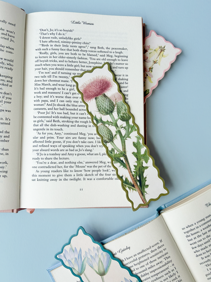 Scalloped Thistle Premium Bookmark (12976)