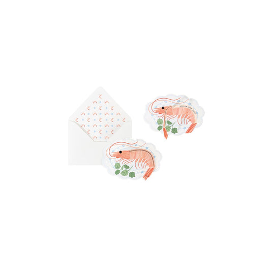 Shrimp 3D Layer Greeting Card (9392)