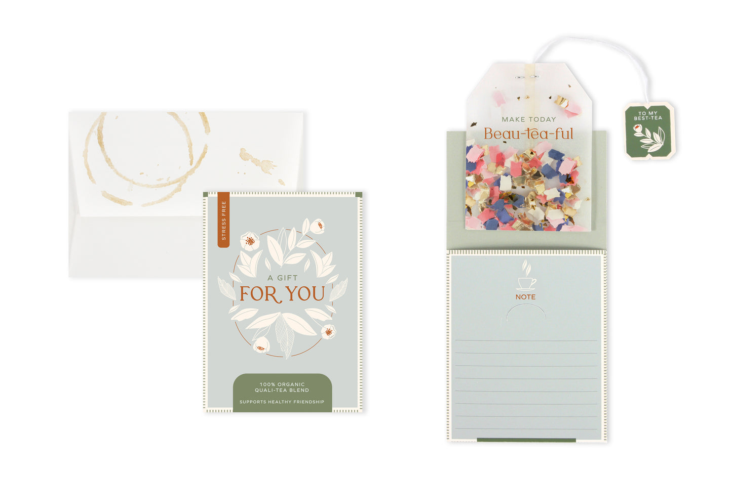 Tea Bag Petite Die-Cut Greeting Card (13230)