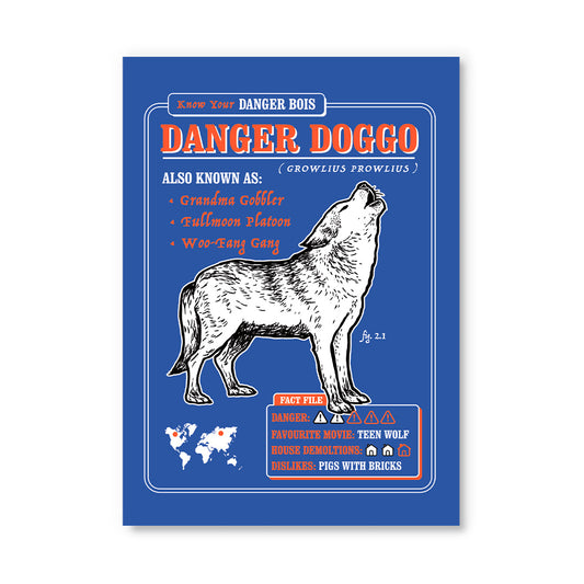 Danger Doggo Postcard (12154)