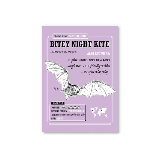 Bitey Night Kite Postcard (12159)