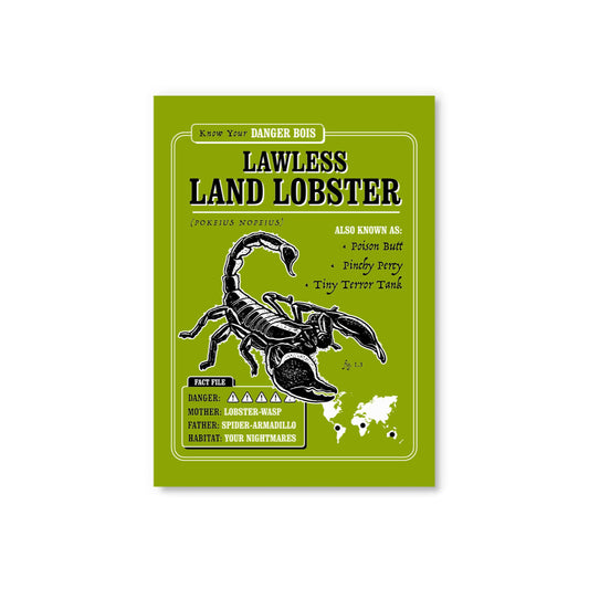 Lawless Land Lobster Postcard (12163)