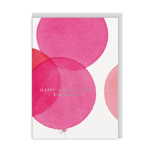 Pink Balloons Birthday Card (12385)