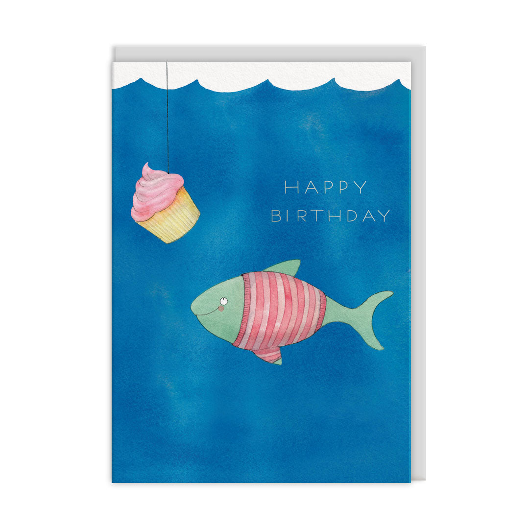 Cupcake Fish Greeting Card (12778)