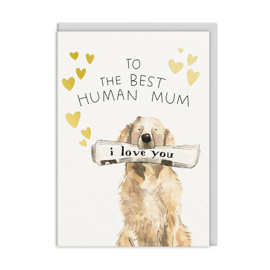 Best Human Mum Greeting Card (12800)