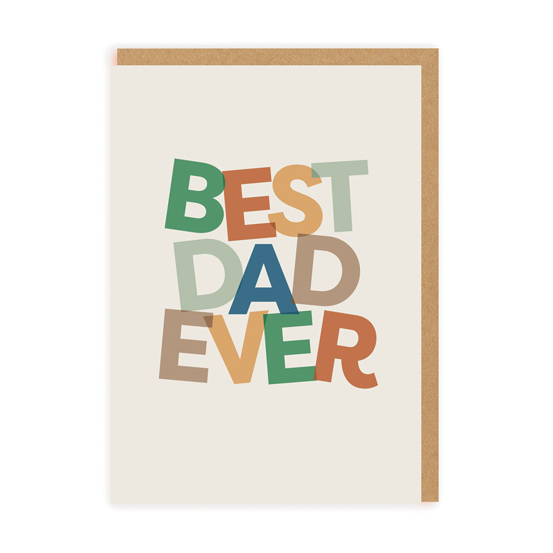 Best Dad Ever Typographic Father's Day Card