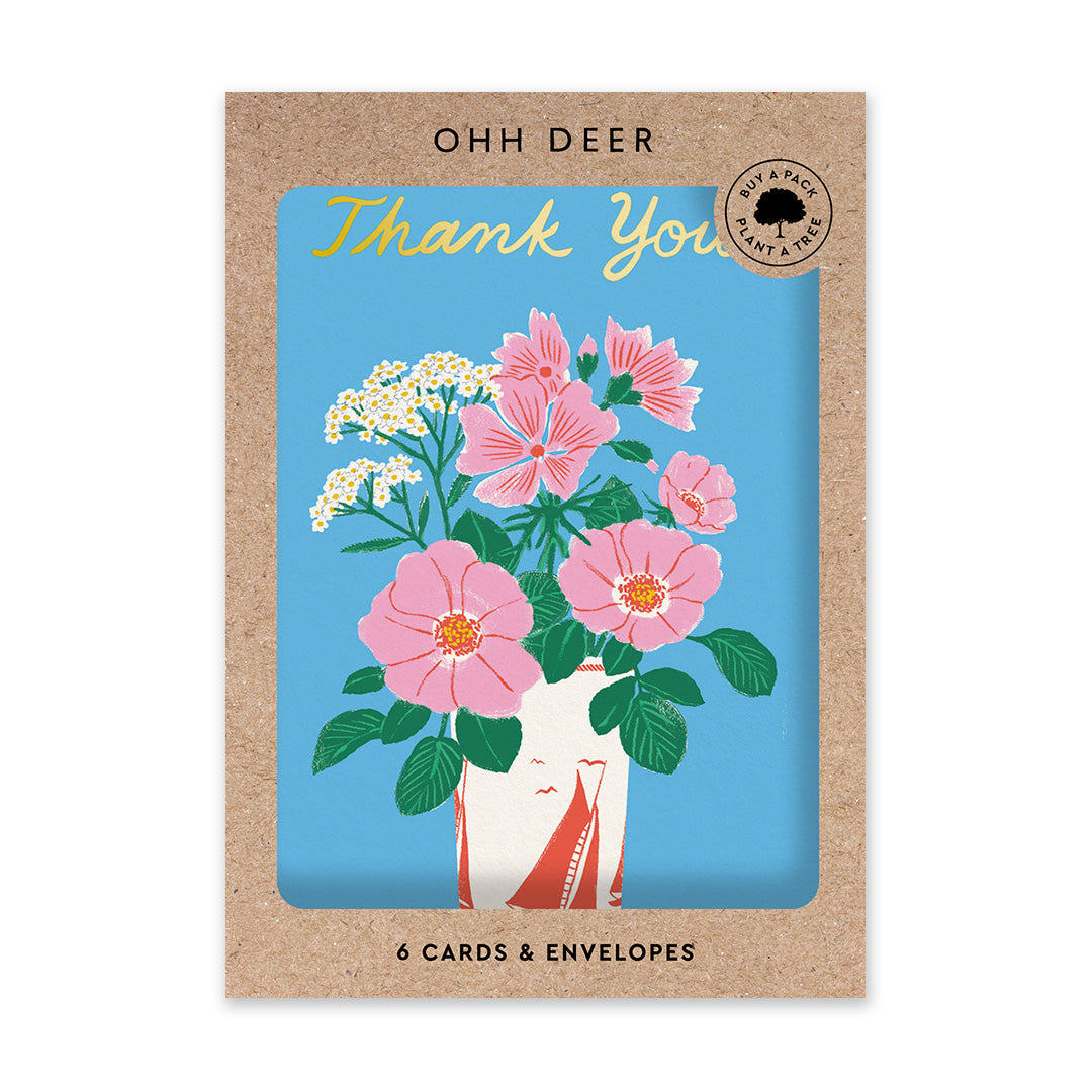 Floral Vase Thank You Card Set (10687)