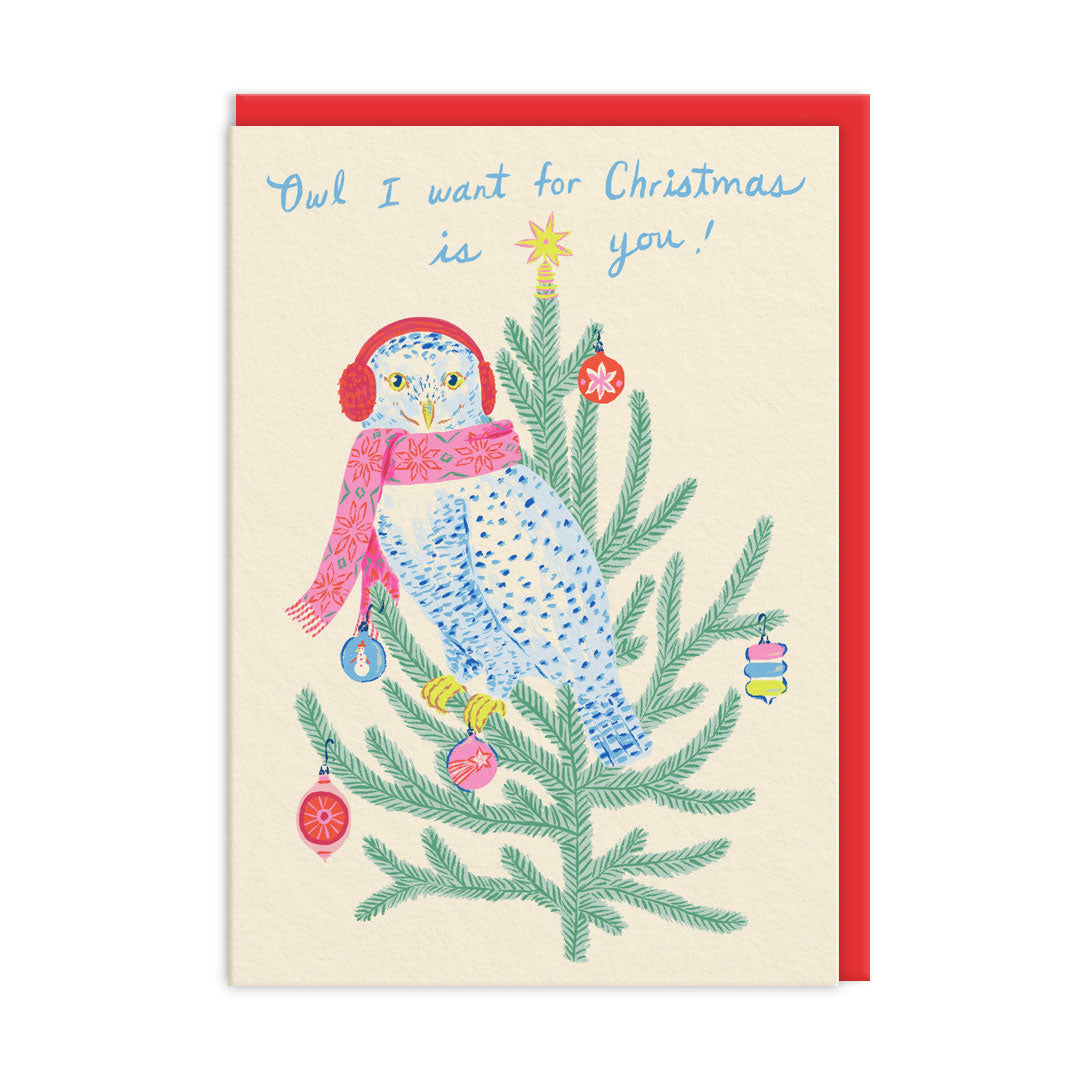 Owl I Want For Christmas Card (11570)